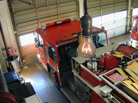Light bulb on continuously since 1901, Livermore Fire Station, California
