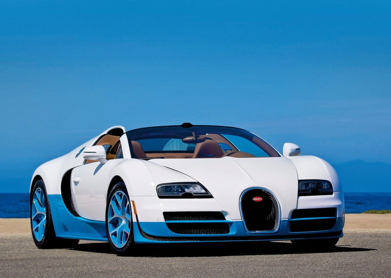 Bugatti veyron blue and white